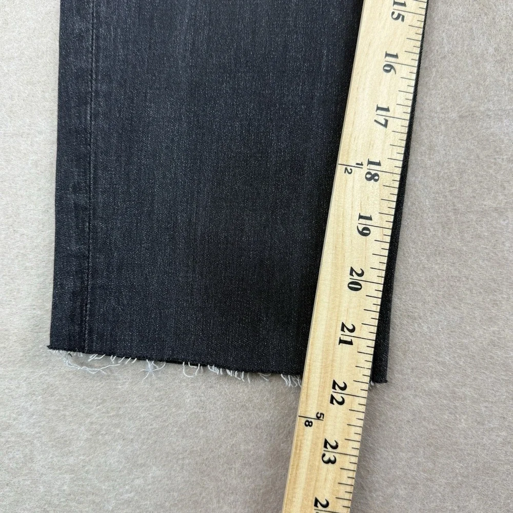 6397‎ Jeans Women's Size 28 Charcoal Black Baggy Mid Rise Dark Wash Made in USA